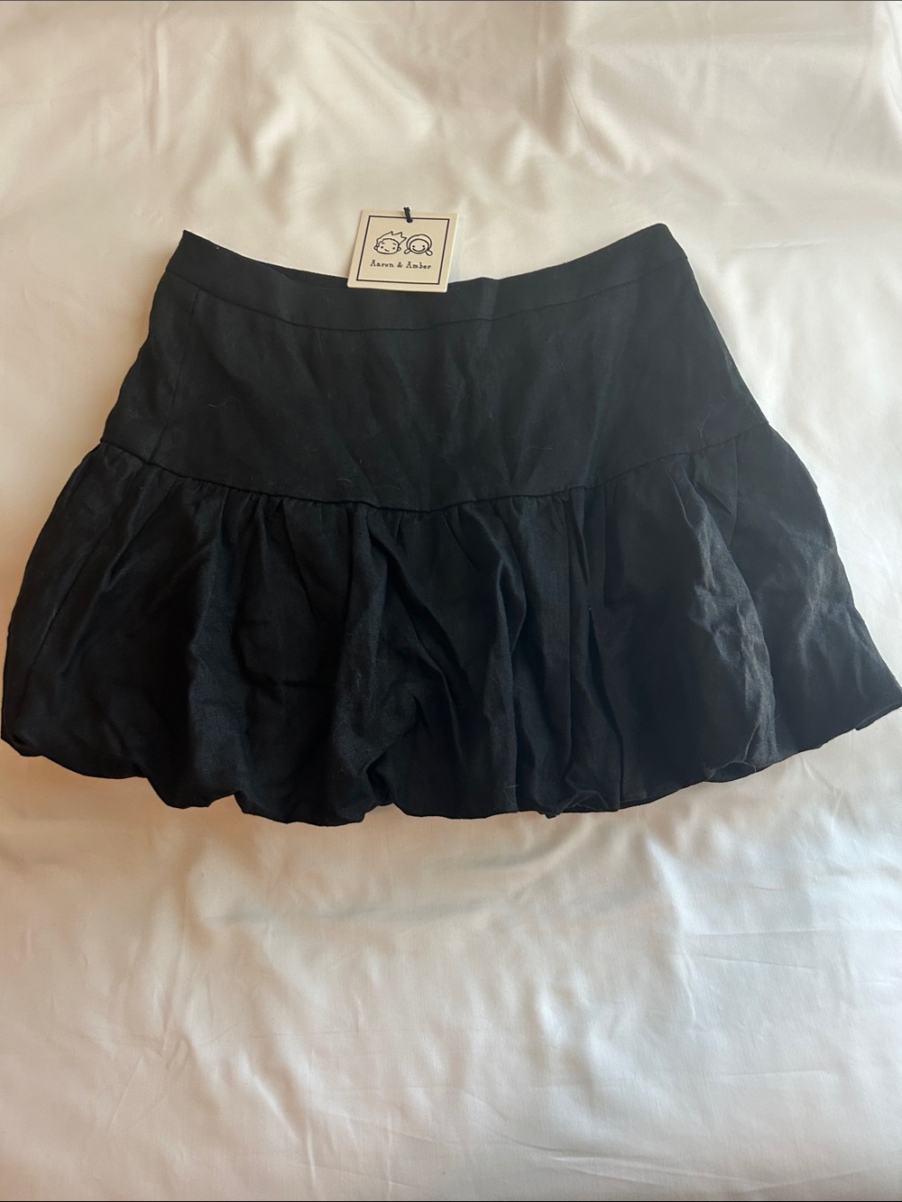 Black Tiered Mini Skirt